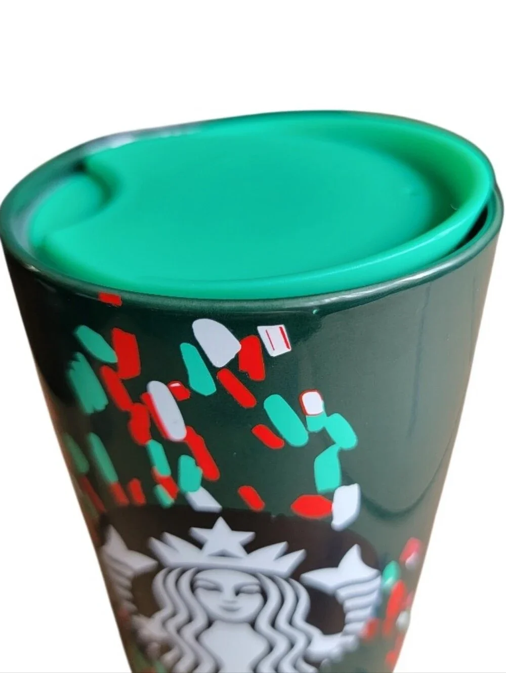Starbucks 2019 Holiday Season Green Confetti Traveler Ceramic Coffee Mug